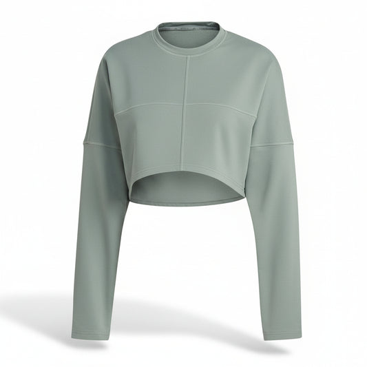 Adidas Hoodies YGA ST CRO SWT (HR5086-SILVER) Women