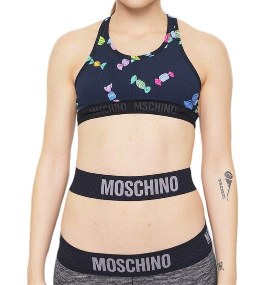 Moschino Candy Print Sports Bra Black (A08054412-1555) Women
