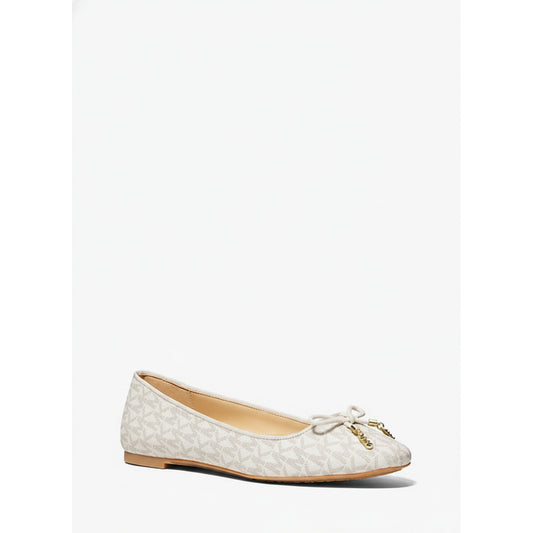 Michael Kors Vanilla Logo Print Ballet Flats (40F3NRFP1B-VANILLA) Women