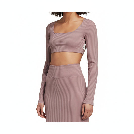 Adidas Denim W SL RIB CRO LS (HH8500-BROWN) Women