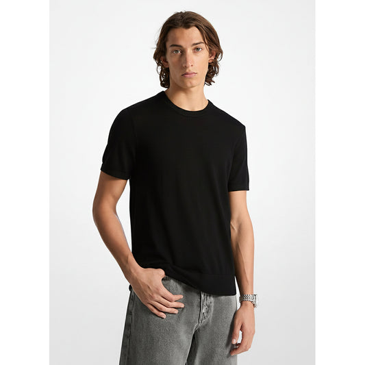 Michael Kors Black Cotton T-Shirt (CR560DE7AP-BLACK) Women