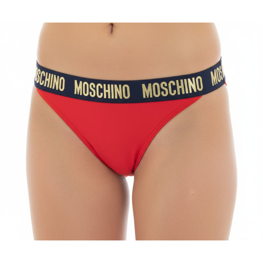 Moschino Red Logo Waistband Bikini Bottom (A59104901-0215) Women