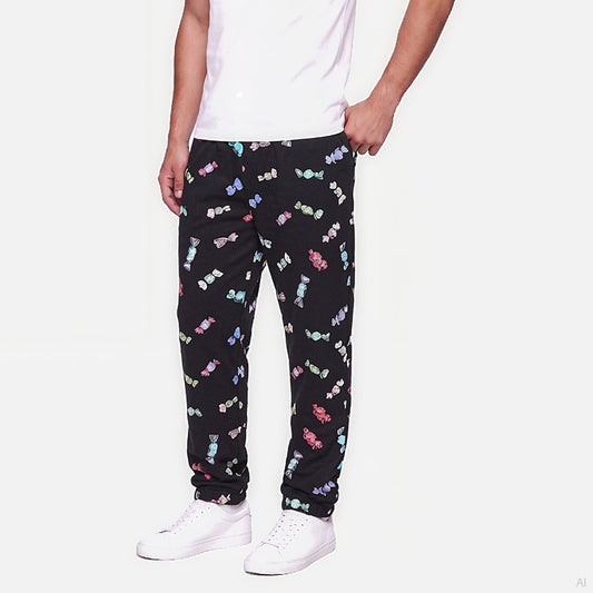Moschino Candy Print Pajama Pants Black (A68064413-1555), Men