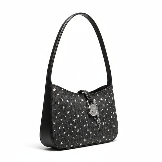 Michael Kors Star Pattern Shoulder Bag Black, Women