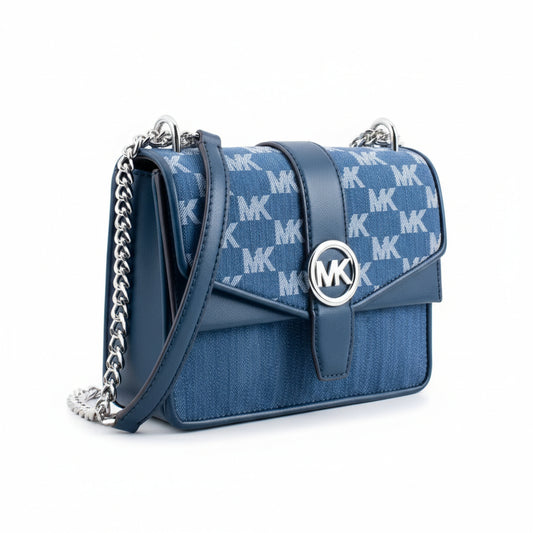 Michael Kors Monogram Crossbody Bag Navy, Women