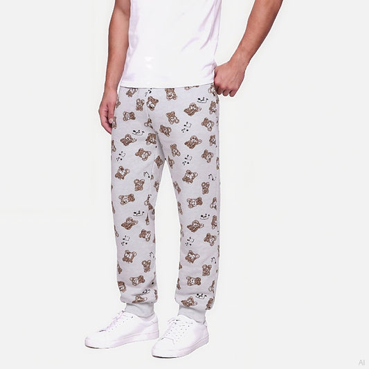 Moschino Teddy Bear Print Pajama Pants Grey (A68014415-1001), Men