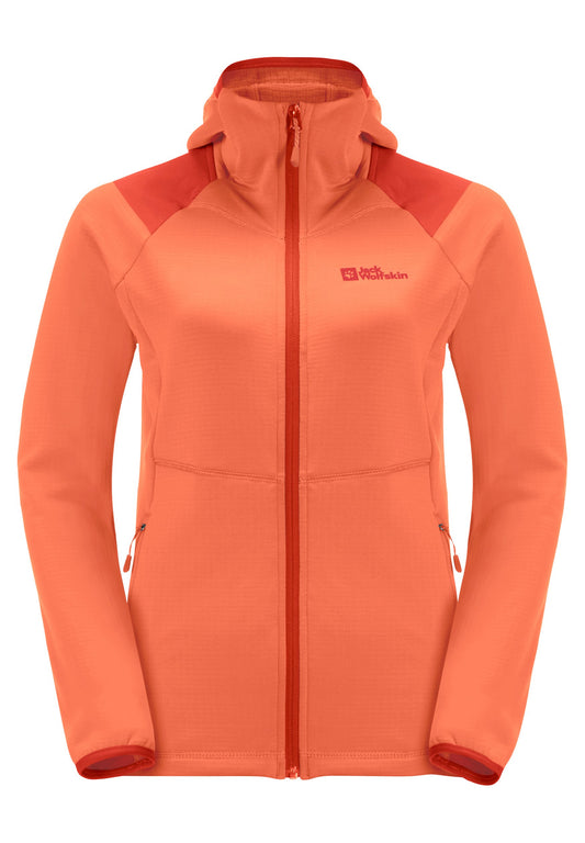 Jack Wolfskin KOLBENBERG HOODED FZ W Burnt Orange Denim (JA441F0H0-H11) Women