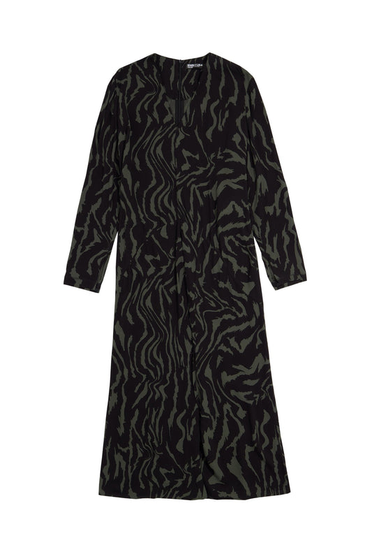 Bimba Y Lola Long green Tiger Liquid dress Women