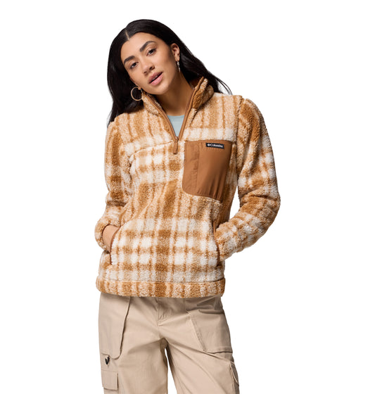 Columbia West Bend 1/4 Zip II Camel Brown Herringplaid (2085734223) Women