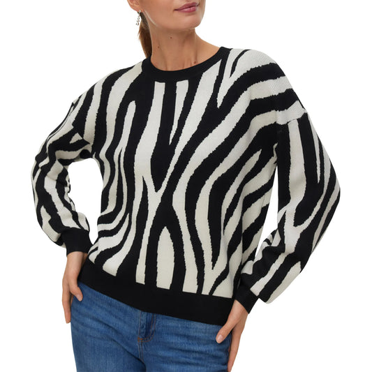 Vero Moda Silje Animal Sweater (10330808-BIRCH) Women