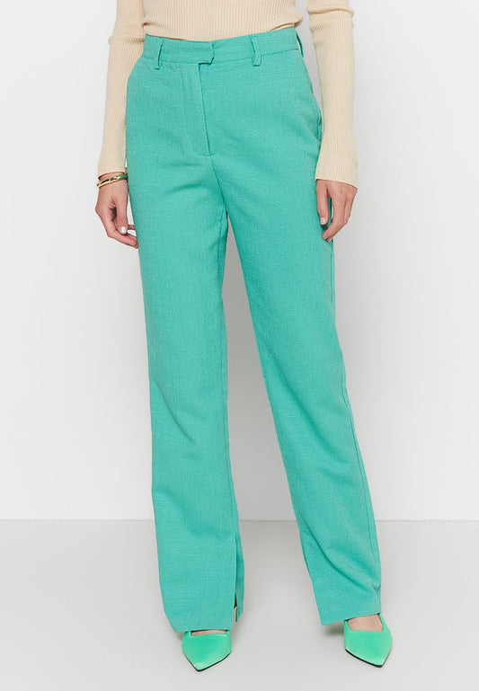 NA-KD Structured Side Slit Suit Pants Green (ZZO20MCCK-M00) Women
