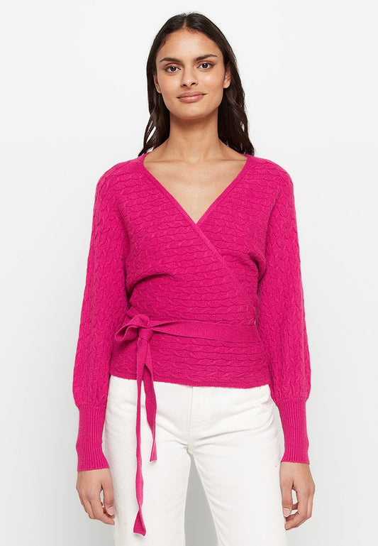 ONLY ONLNISSI ZL L/S WRAP Jumper CC KNT Pink (ZZO1T1J08-J00) Women