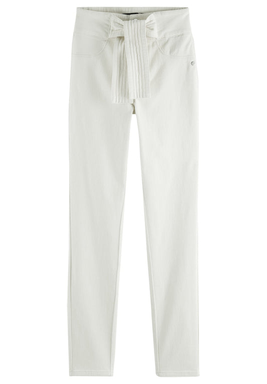 Scotch & Soda Tie waist skinny jeans | High rise skinny Off-White (SC321N036-A11) Women