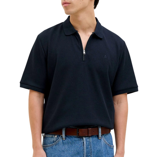 Jack & Jones Austin Zip Polo (12279177-NAVYBLAZER) Men