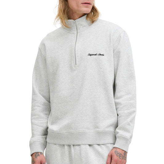 Jack & Jones Norrebro Half Zip Sweater (12282899-WHITEMELANG) Men