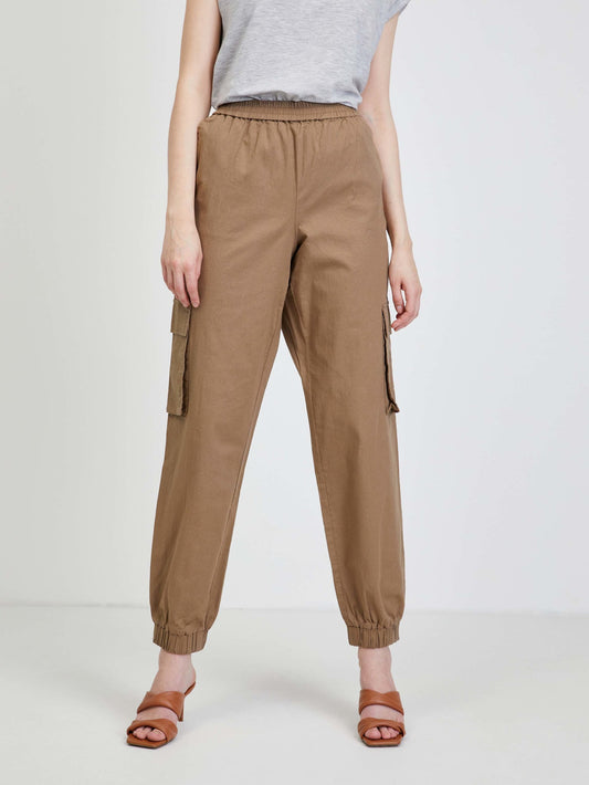 Vila Trousers With Pockets Allo Brown (14071312-3149340) Women