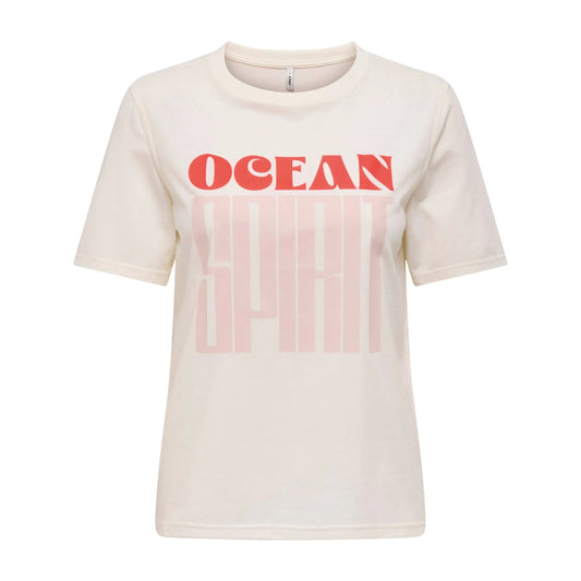 Only Abelone Word Shirt (15349954-CLOUDDANCER) Women