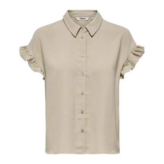 Only Mette Life SS Frill Blouse (15353160-PURECASHMER) Women