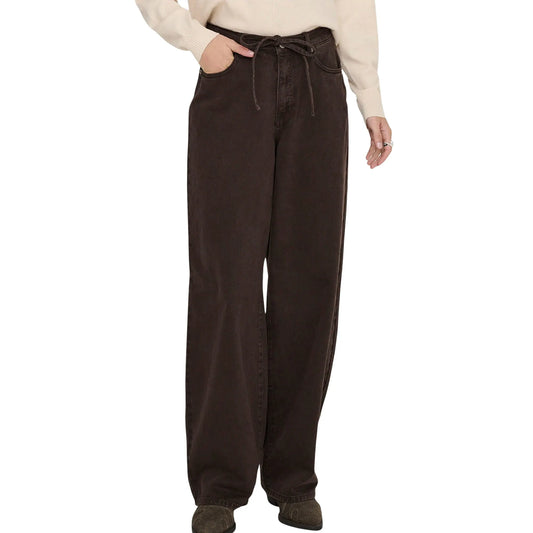 Only Gianna MW Straight Jeans (15370662-DARKBROWND) Women