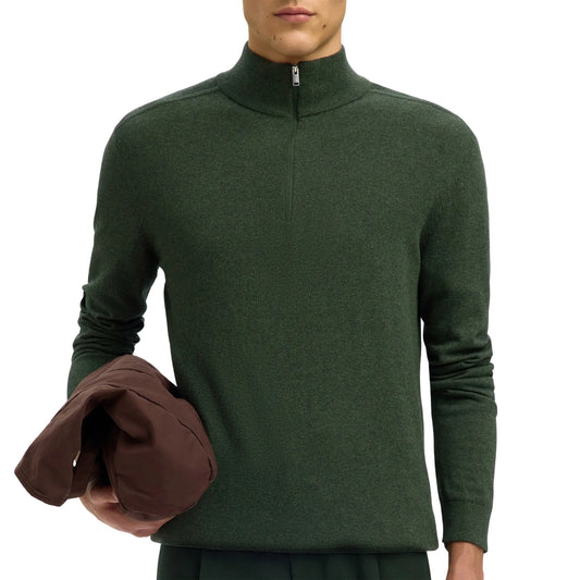 Selected Berg Half Zip Pullover (16074687-FORESTNIGHT) Men
