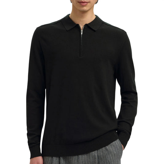 Selected Berg Half Zip Polo shirt (16094271-BLACK) Men