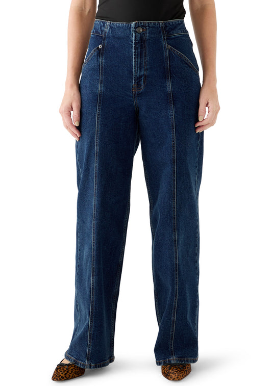 DKNY High Rise Wide Leg Jeans (DJ5M4129) Women