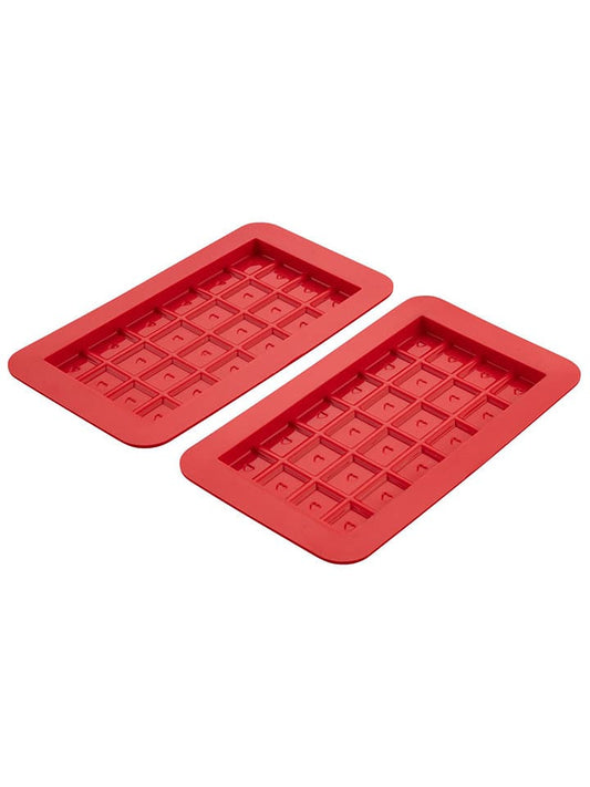 Dr. Oetker 2-Piece Set: Silicone Chocolate Mould "Süße Tafeln" Red 2 x 2 pcs Unisex