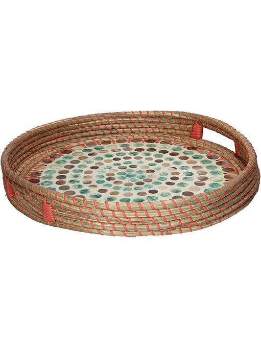 Kersten Tray Light Brown / Multicolour (H)4,5 x Ø 37 cm Unisex