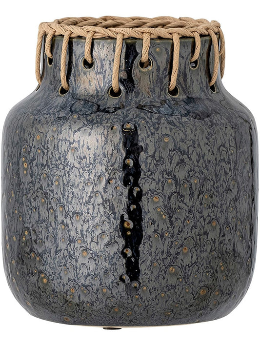 Bloomingville Vase ''Janel'' Black (H)21 x Ø 17 cm Unisex
