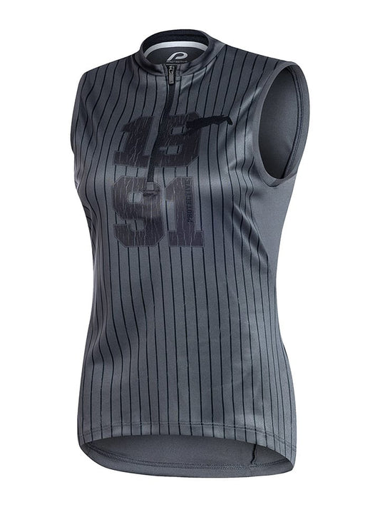 Protective Cycling Top "Blue Sun" Grey Women