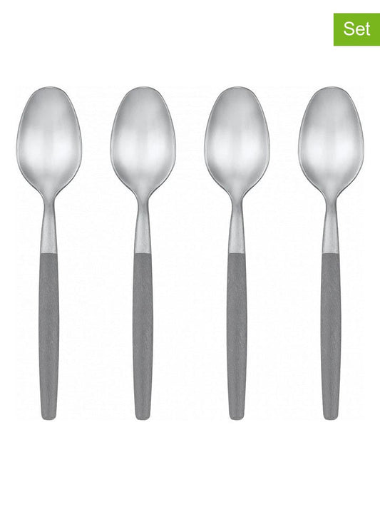 Blomus 4-Piece Set: Espresso Spoon "Maxime" Silver / Grey (H)11 cm Unisex