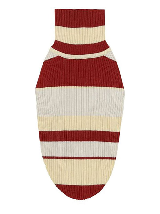 VOV & VUF Dog Jumper Burgundy / Beige Unisex