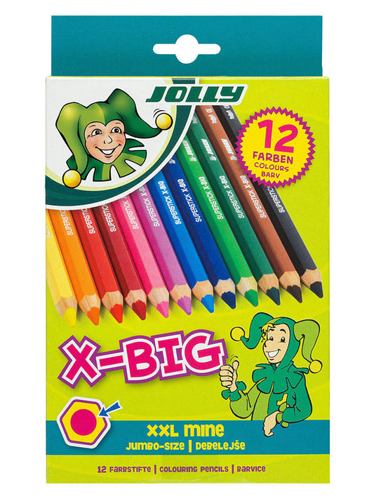 Jolly Coloured Pencils "X-BIG" 12 pcs Unisex