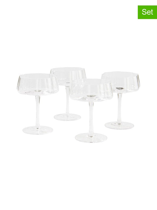 Jotex 4-Piece Set: Cocktail Glasses "Nina" Transparent 250 ml Unisex