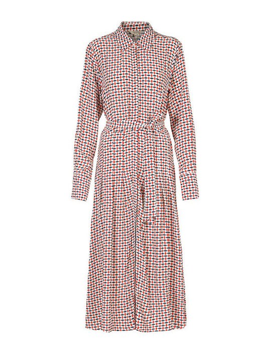 Herrlicher Dress White / Red / Anthracite Women