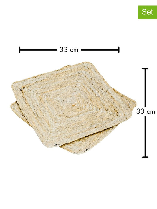 FYNCH-HATTON 4-Piece Set: Placemat "Utamu" Beige (L)33 x (W)33 cm Unisex