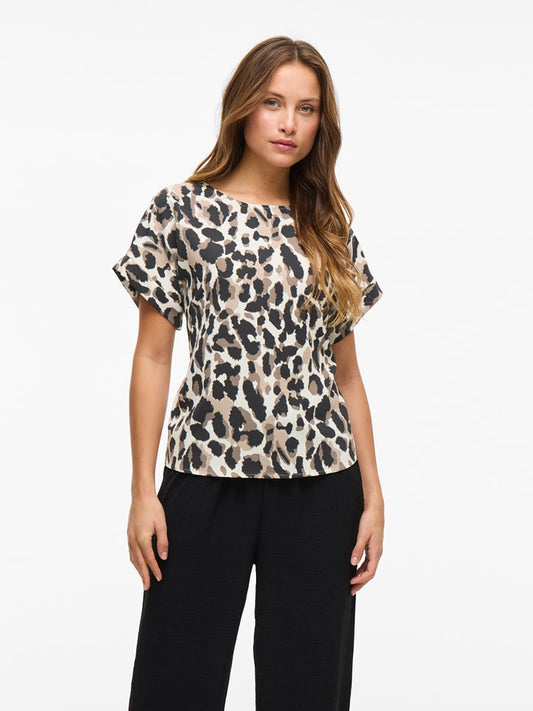 Vila Shirt Light Brown / Cream Women