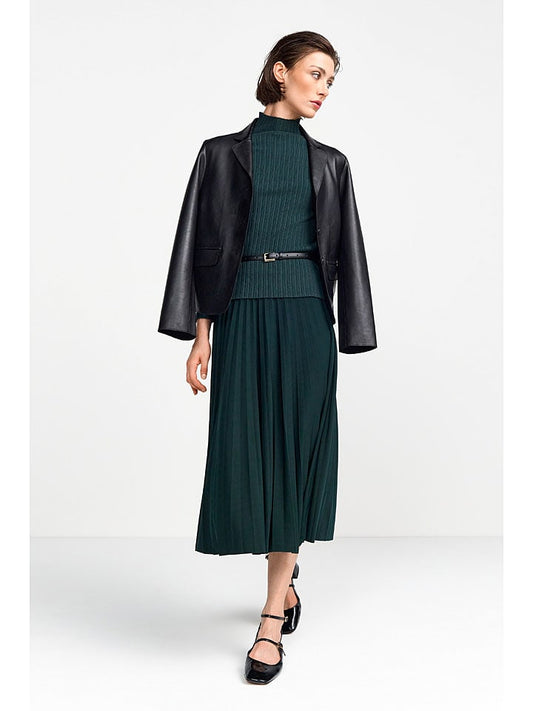 Rich & Royal Pleated Skirt Green Women