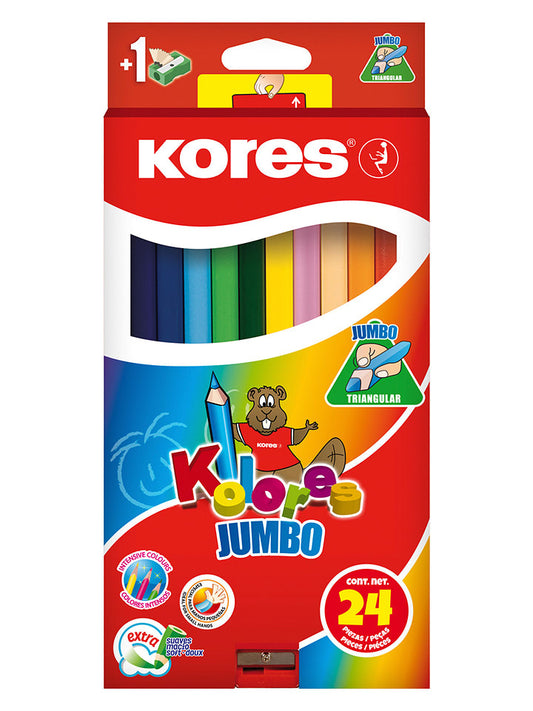 Kores Coloured Pencils "Jumbo" 24er Pack Unisex