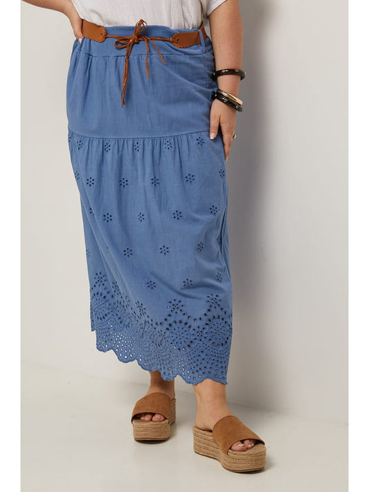 Curvy Lady Skirt Blue Women
