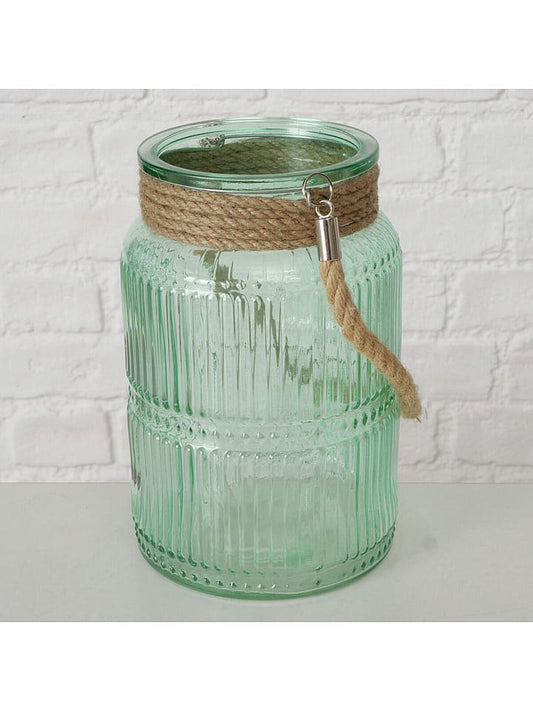 Boltze Lantern ''Sunio'' Turquoise (H)21 x Ø 15 cm Unisex