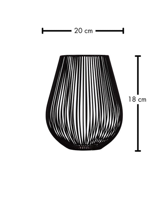 FYNCH-HATTON Lantern "Marataba" Black (H)20x Ø 18 cm Unisex