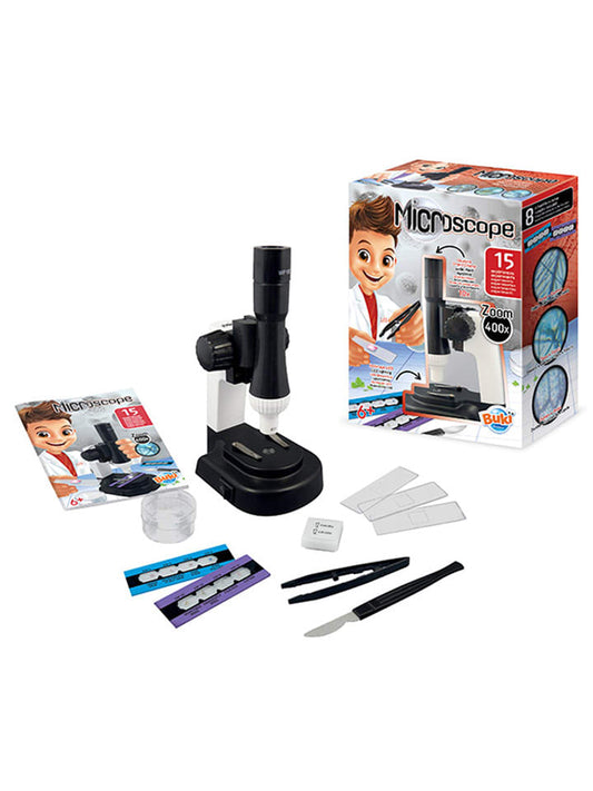 BUKI Experiment Set "Microscope with 15 Experiments" from 6 years Kids
