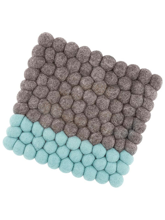Cilio Coaster "Lana Due" Brown / Turquoise (L)21 x (W)21 cm Unisex