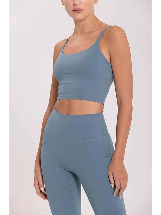 Onamaste Sports Bra "Mantra" Light Blue Low Women