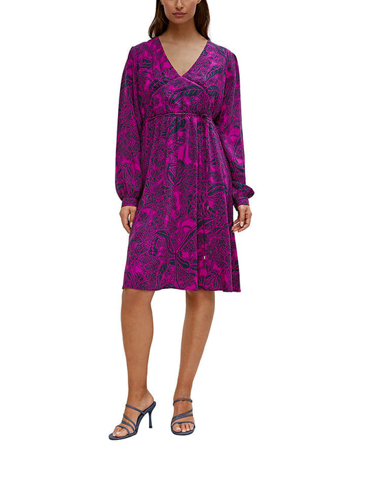 comma Dress Purple / Multicolour Women