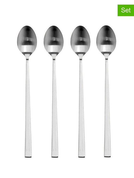 Bitz 4-Piece Set: Stainless Steel Latte Spoon Unisex