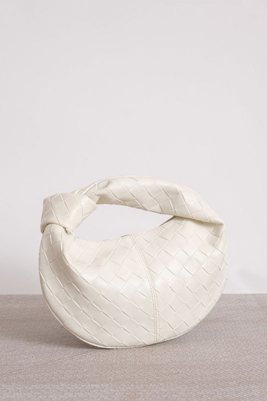 Çantacımstore Women's Mini Jordie Handbag Braided Off White Bttg White Braided Women