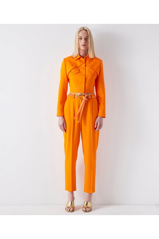 İpekyol Women's Orange Trousers Orange Color Women