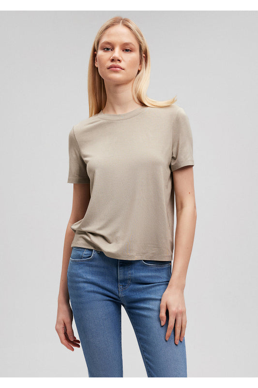 Mavi Lux Touch Beige T-shirt - Regular Fit, Tencel TM, Brown Women